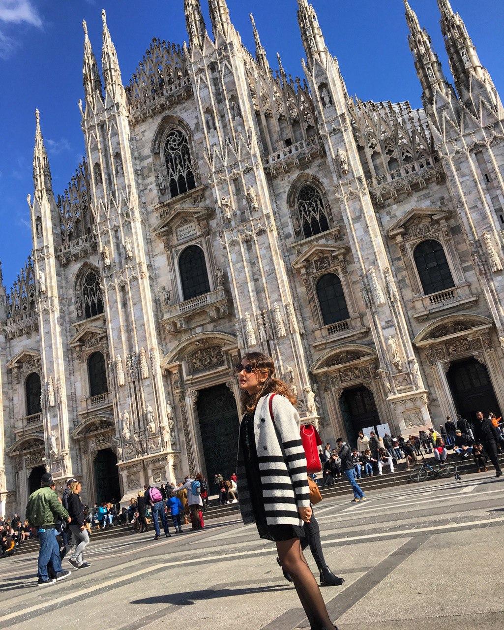 Graduate student at the Duomo Cathedral in Milano, Italy.